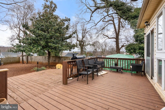 view of wooden terrace