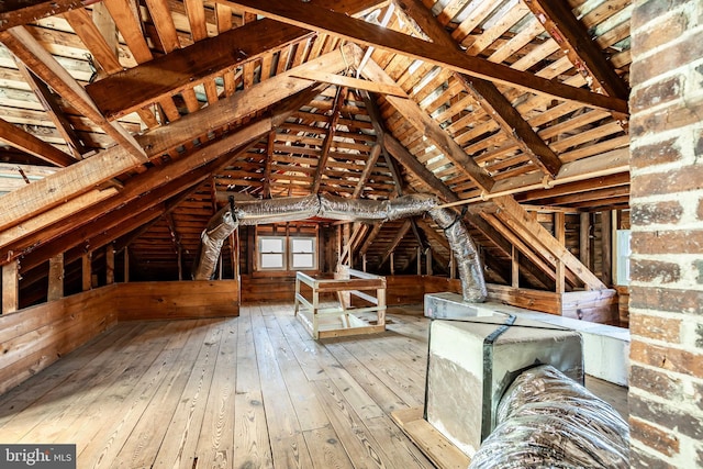 view of attic