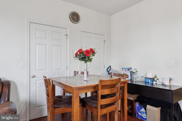 view of dining room