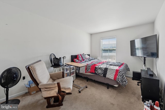 view of carpeted bedroom