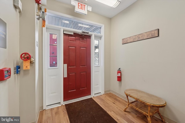 entryway featuring hardwood / wood-style floors