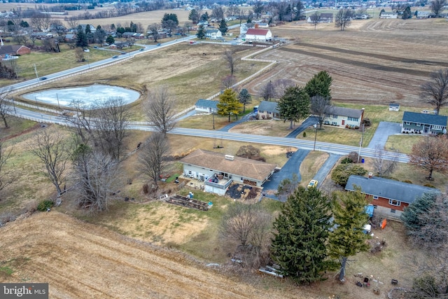 bird's eye view featuring a rural view