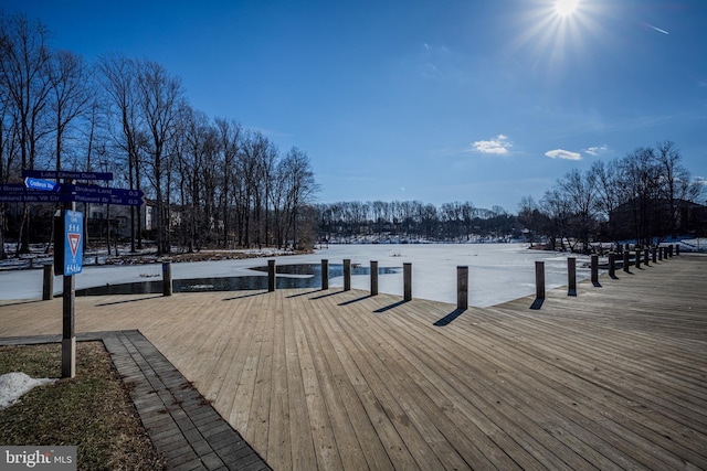 view of dock