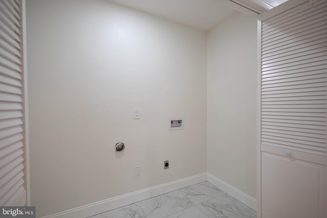 laundry room featuring electric dryer hookup and hookup for a washing machine