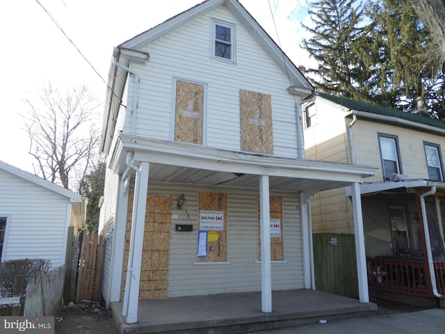 view of front of house with a porch