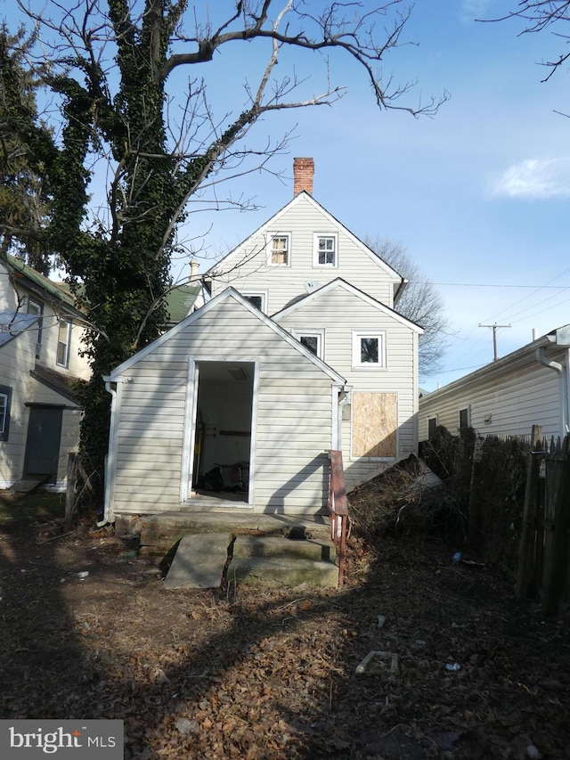 view of rear view of property