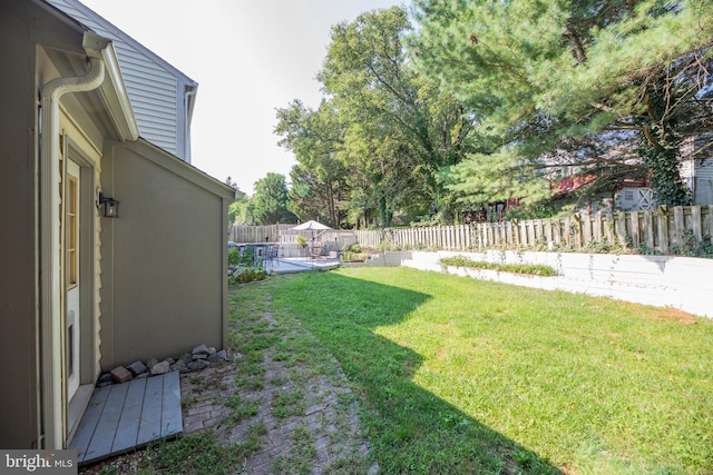 view of yard featuring a patio