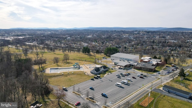 aerial view featuring a mountain view