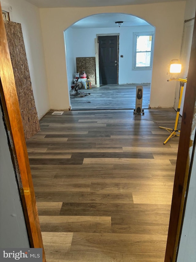 hall featuring hardwood / wood-style floors