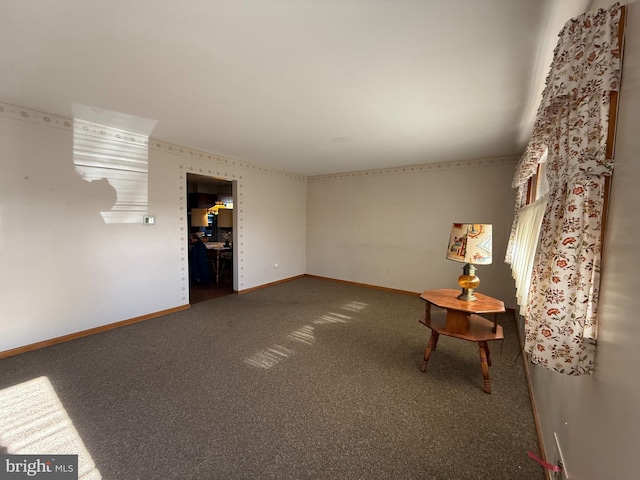 unfurnished room with carpet flooring