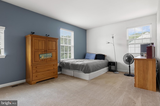 view of carpeted bedroom