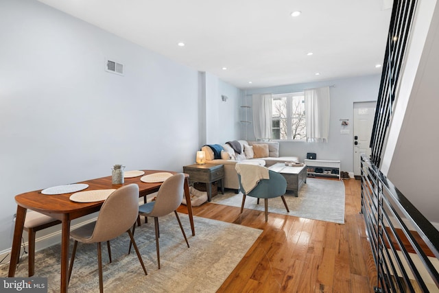 dining room featuring light wood-type flooring