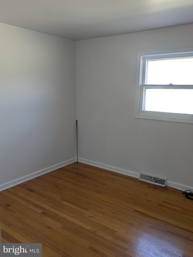 empty room featuring wood-type flooring