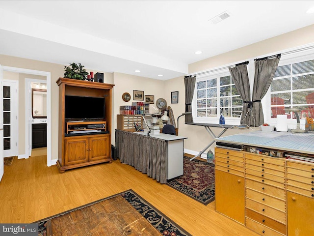 kitchen featuring wood-type flooring