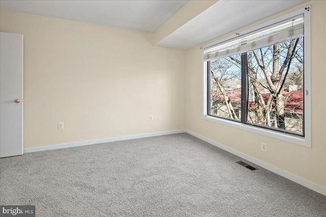 spare room featuring carpet flooring