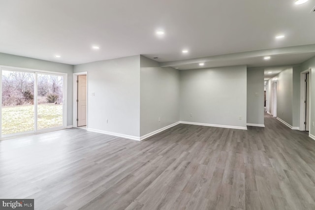 interior space with light wood-type flooring