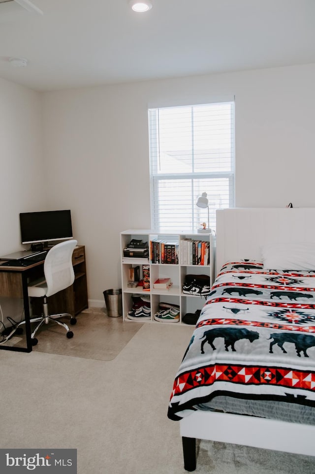 view of carpeted bedroom