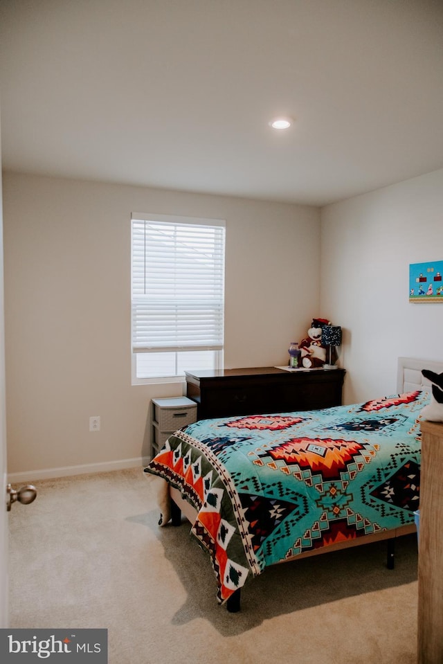 view of carpeted bedroom