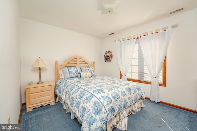 view of carpeted bedroom