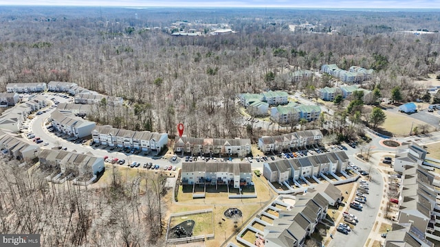 aerial view with a forest view