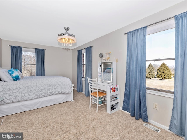 view of carpeted bedroom