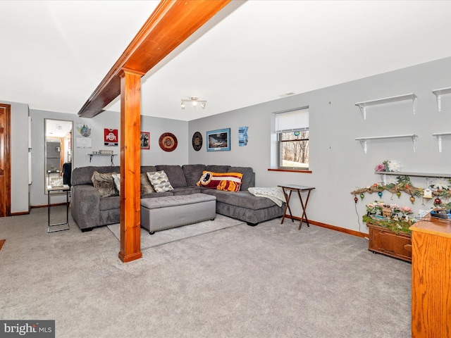 view of carpeted living room