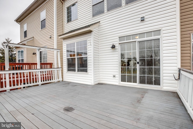 view of wooden deck