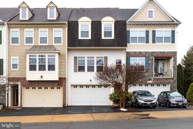 view of property featuring a garage