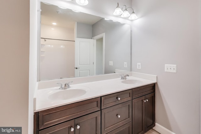 bathroom featuring vanity