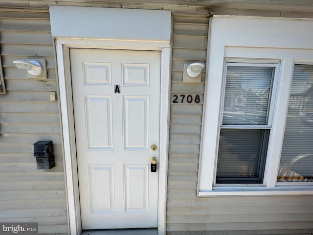 view of doorway to property