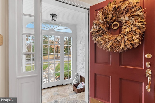 entrance foyer with plenty of natural light