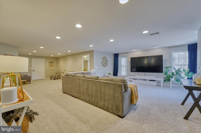 view of carpeted living room