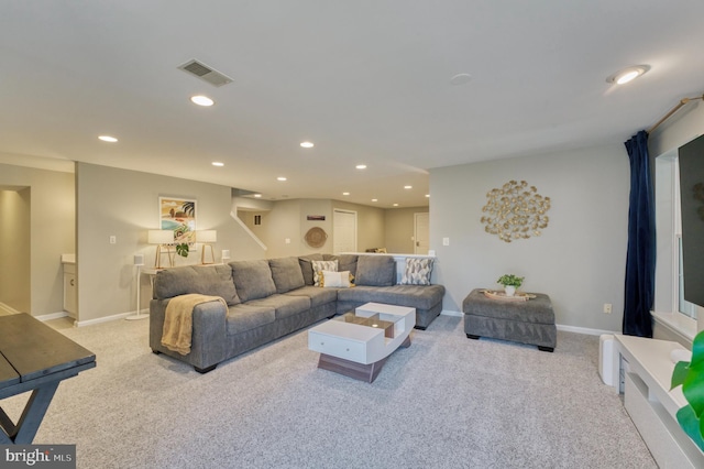 view of carpeted living room