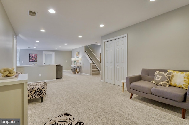 view of carpeted living room