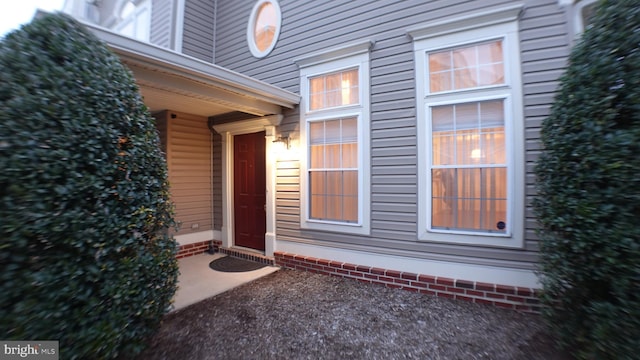 view of doorway to property