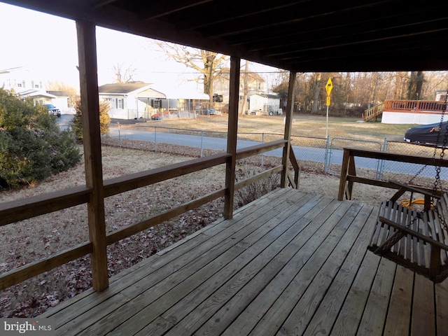 view of wooden terrace