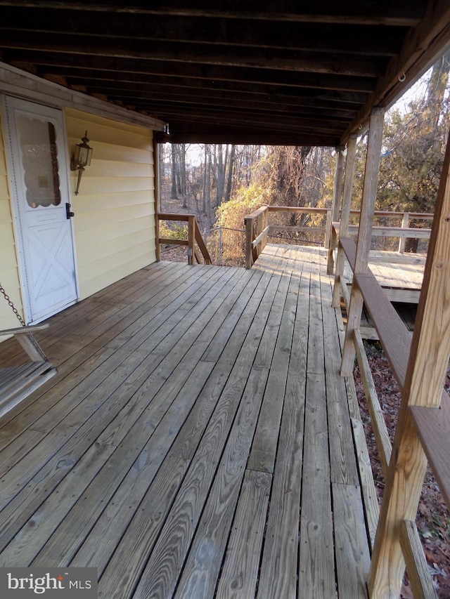 view of wooden deck