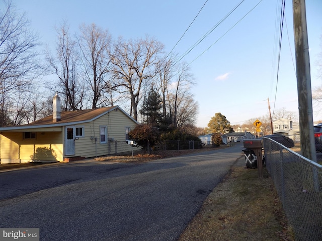 view of road