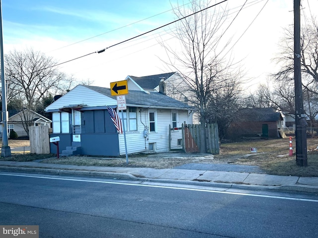 view of front of home