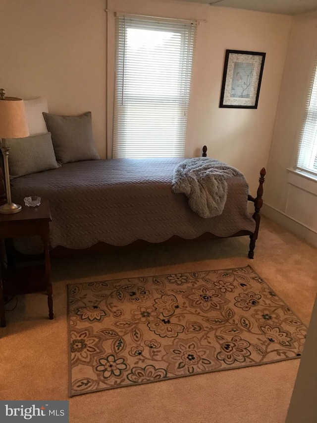 bedroom with carpet floors