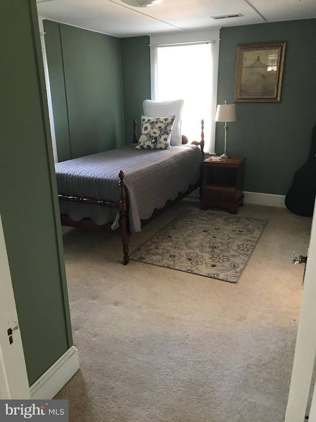 view of carpeted bedroom