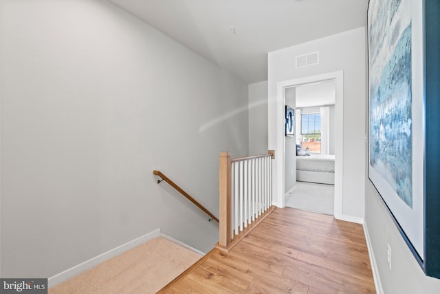 interior space with hardwood / wood-style flooring