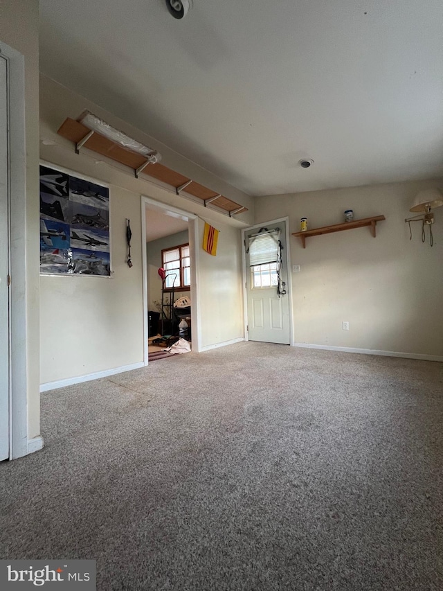 interior space with carpet flooring