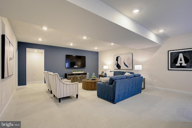 view of carpeted living room