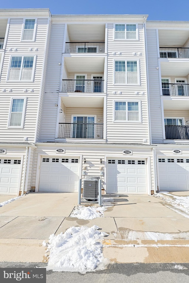 view of property with central air condition unit