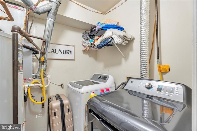 laundry room with washer and clothes dryer