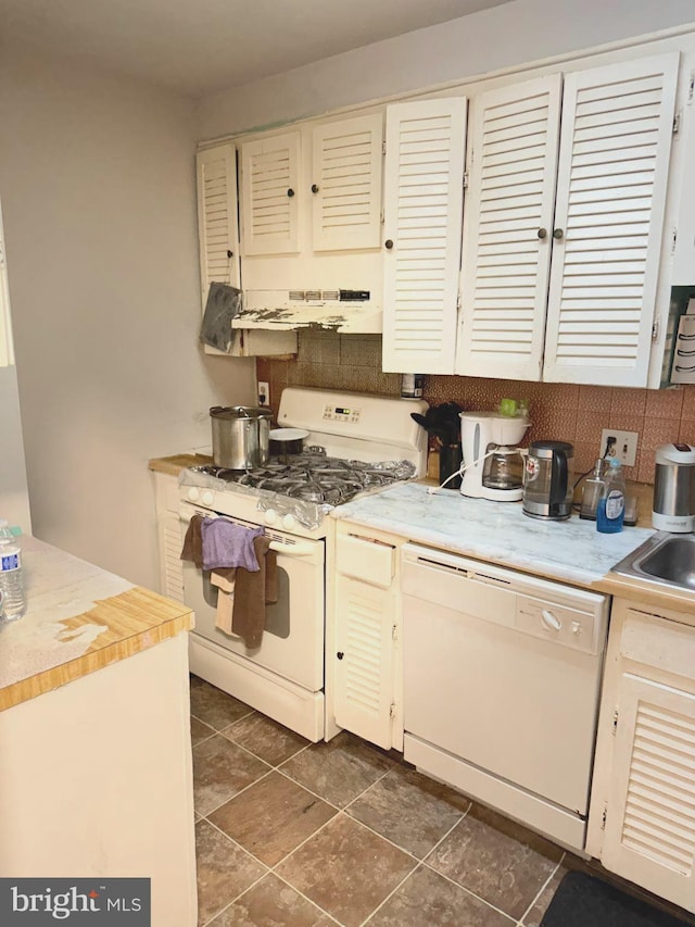 kitchen with white appliances