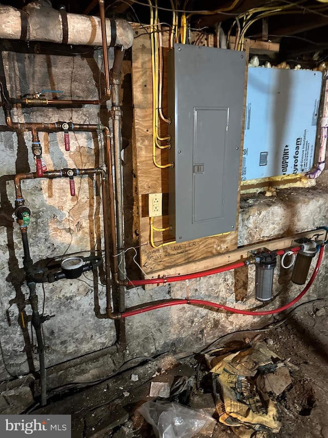 utility room featuring electric panel