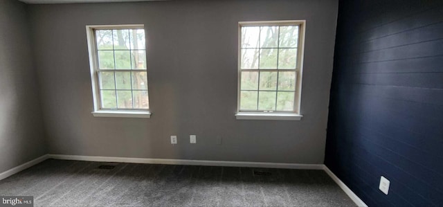 spare room with a healthy amount of sunlight and carpet flooring