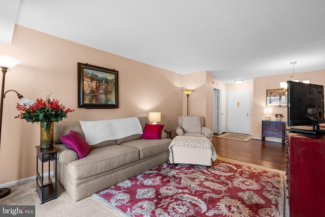 living room featuring hardwood / wood-style floors